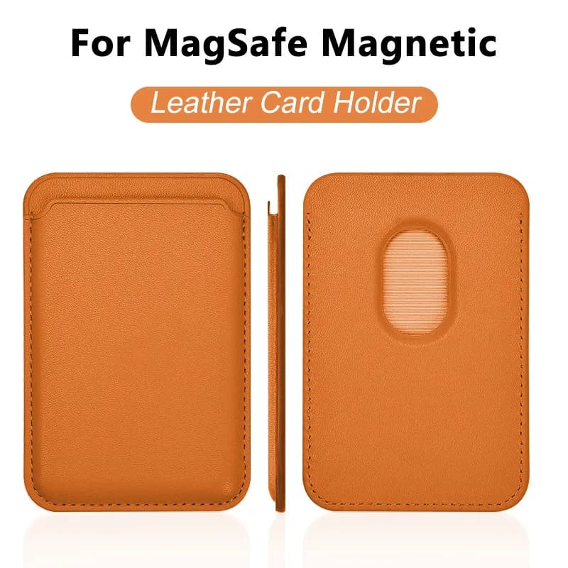 Leather Card Wallet Cover Phone Card Holder for MagSafe Magnetic Case Suitable for All for MagSafe Card Phone Back BagiPhone