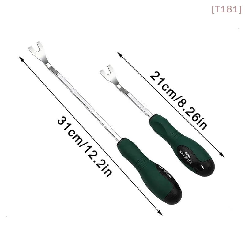 Strumento per la rimozione di clip per pannelli auto, kit di barre a leva in acciaio resistente per la rimozione di rivestimenti interni, accessori per la riparazione auto