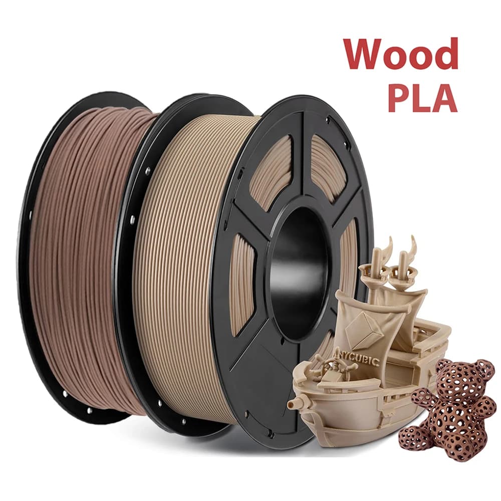 Filaments for 3D printer with PLA wood filament from 1.75 mm Non-toxic 250 g 500 g 1 kg Supplies for sublimation 3D printing materials with wood effect