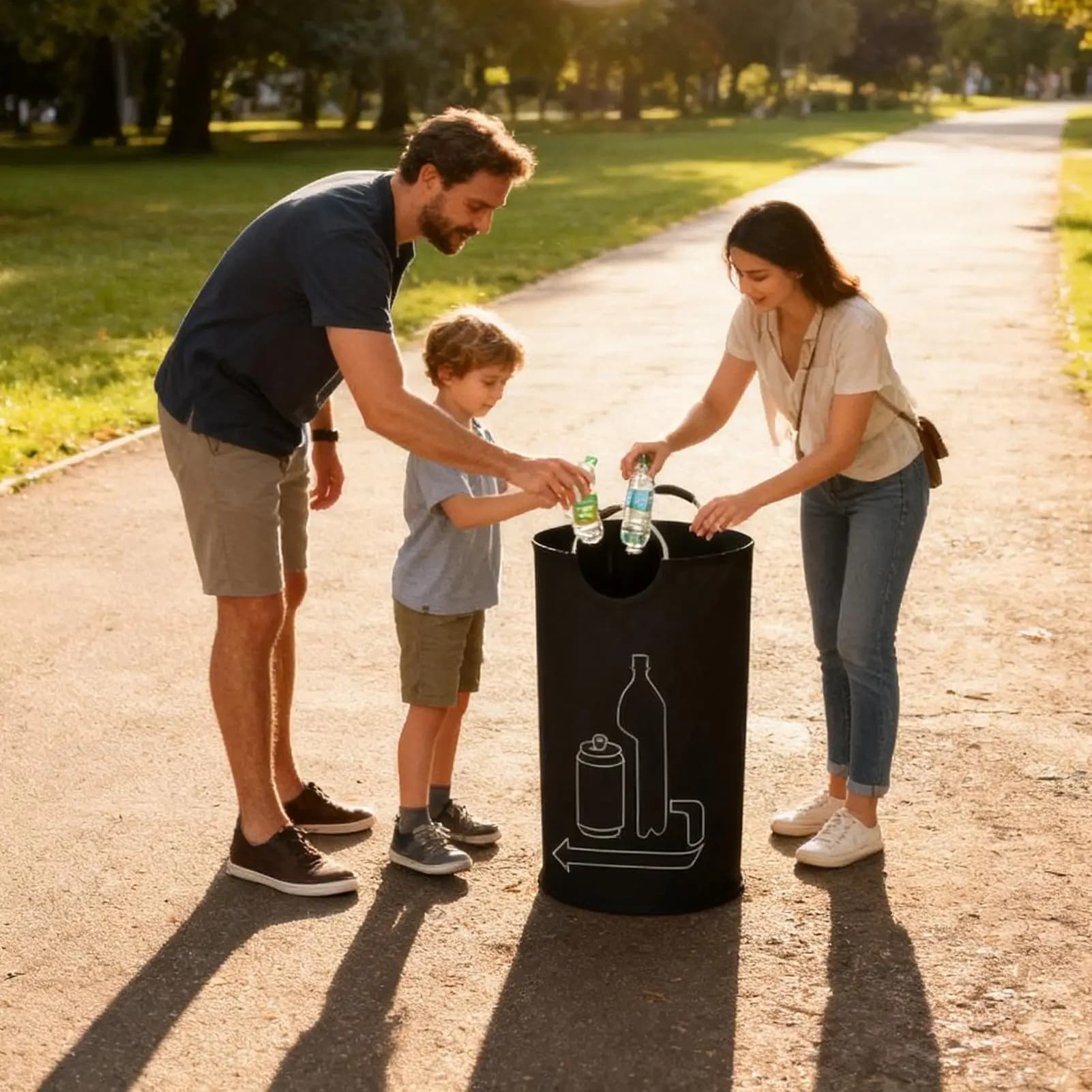 Empty Bottle Collector Large Capacity Organizer with Handles 115L Indoor Can Glass Recycling Bin for Kitchen Home Garage Pantry