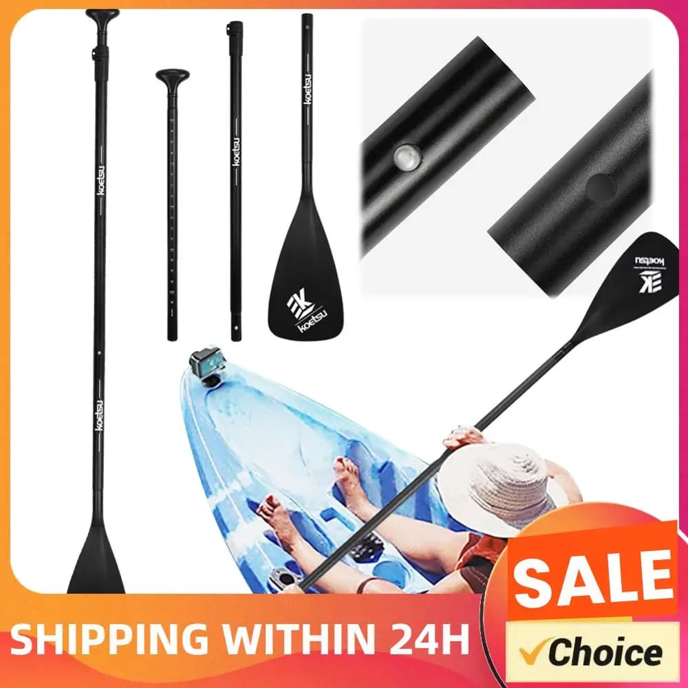 Pagaia per Kayak in 3 Pezzi, Lunghezza Regolabile, Pagaie per Stand Up Paddleboard in Lega di Alluminio, SUP Surfpaddle per Sport Acquatici all'Aperto