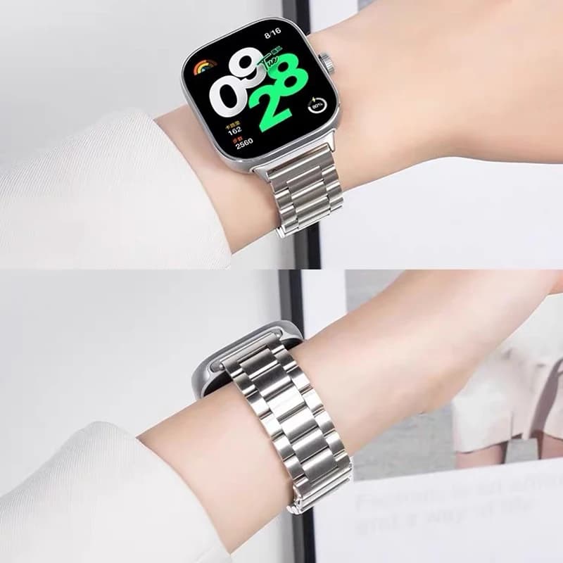 Cinturino in acciaio inossidabile per Redmi watch 4 cinturino SmartWatch cinturino da uomo braccialetto a maglie in metallo correa xiaomi mi band 8 pro cinturini