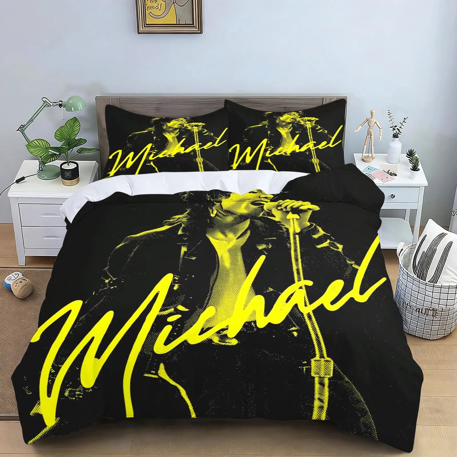 The King of Pop Michael Jackson Bedding Set 1958-2009 Commemorative Duvet Cover Pillowcase Bedroom Decoration