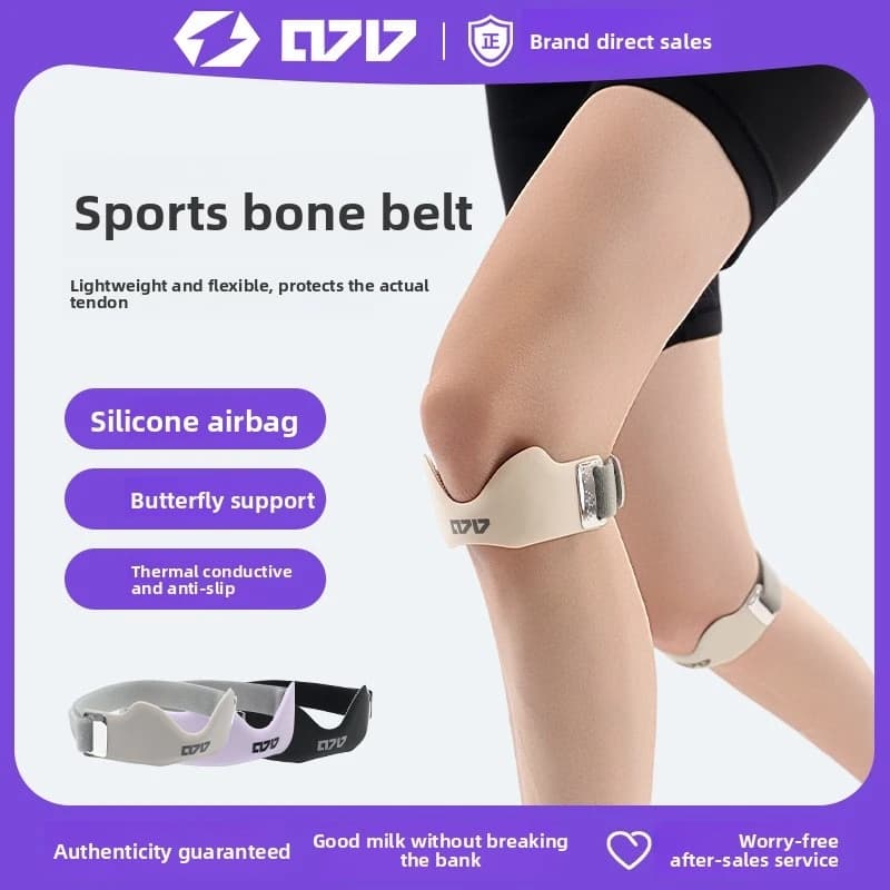 Supporto Professionale in Silicone per Tendine Rotulee, Cintura Antiscivolo e Traspirante per Menisco, Ideale per Corsa, Escursionismo e Sport con la Palla