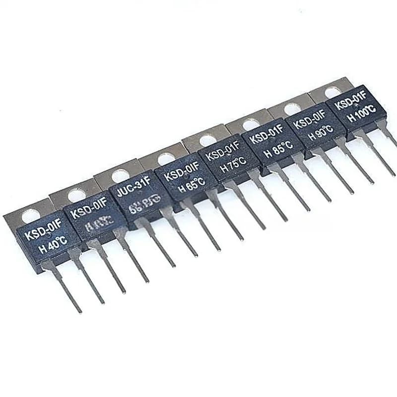 5PCS KSD-01F 40 50 60 70 80 95 100 DegC NC Normalmente Chiuso NO Normalmente Aperto 1.5A Interruttore Termico Sensore di Temperatura Termostato
