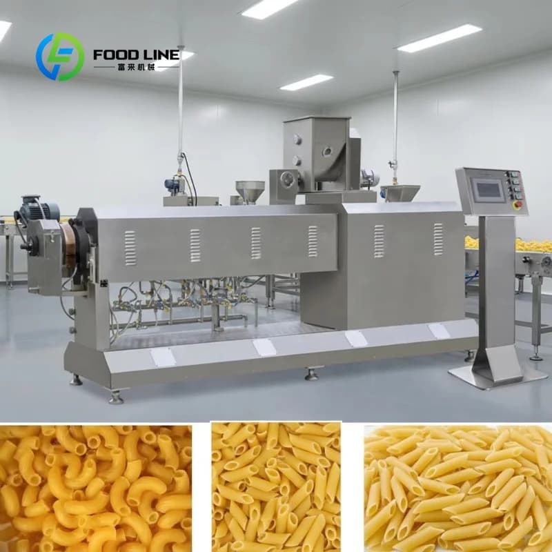 Custom Professional Macaroni Production Line, Automatic Stainless Steel Machinery for Various Shapes Italian Pasta Making