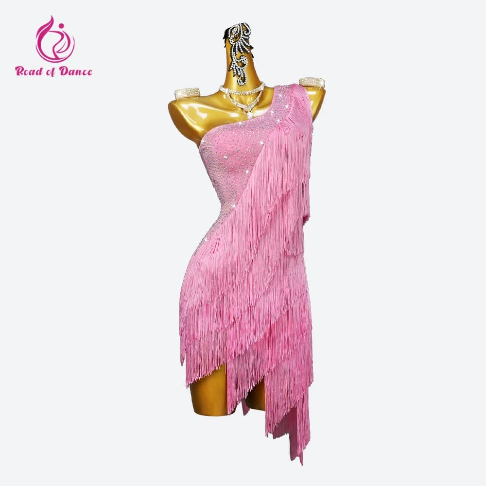 Abito da Ballo Latino 2026 per Donna, Completo Formale Midi, Costume da Competizione, Abbigliamento Sportivo, Gonna da Pratica, Vestito da Cerimonia