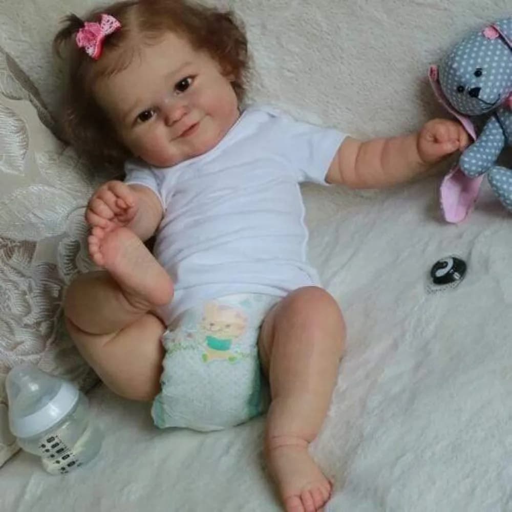 50CM Full Body Silicone Reborn individuale Toddler Girl Doll 3D Skin Tone strati multipli pittura vene visibili Reborn Baby Doll Toy