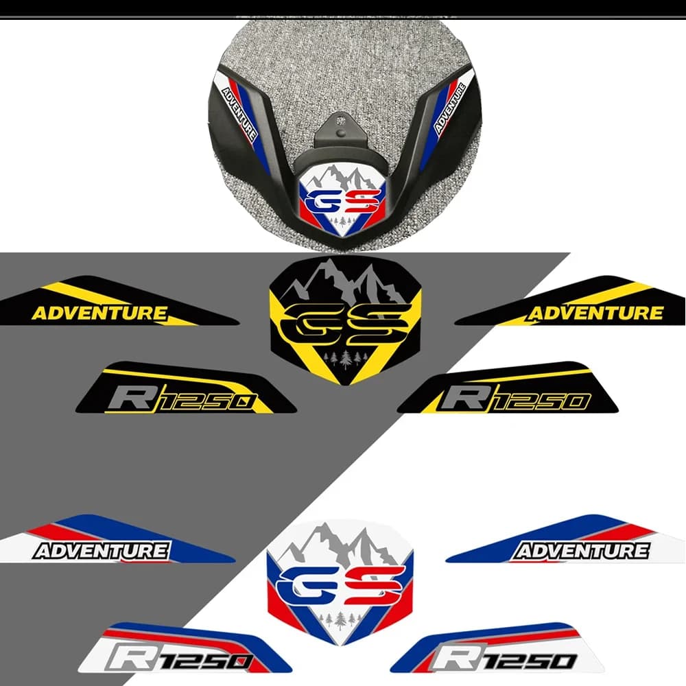 Adesivi moto Avventura Becco Anteriore Carenatura Estensione Ruota Extender Decalcomania Della Copertura Per BMW R1250GS LC ADV R 1250 GS HP