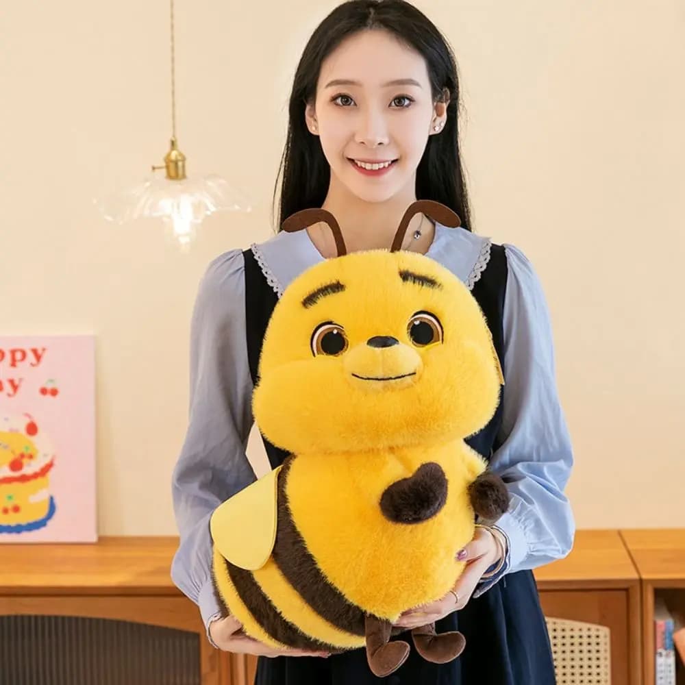 Cuscino Divertente a Forma di Ape, Peluche Kawaii 25/33cm, Regalo di Compleanno