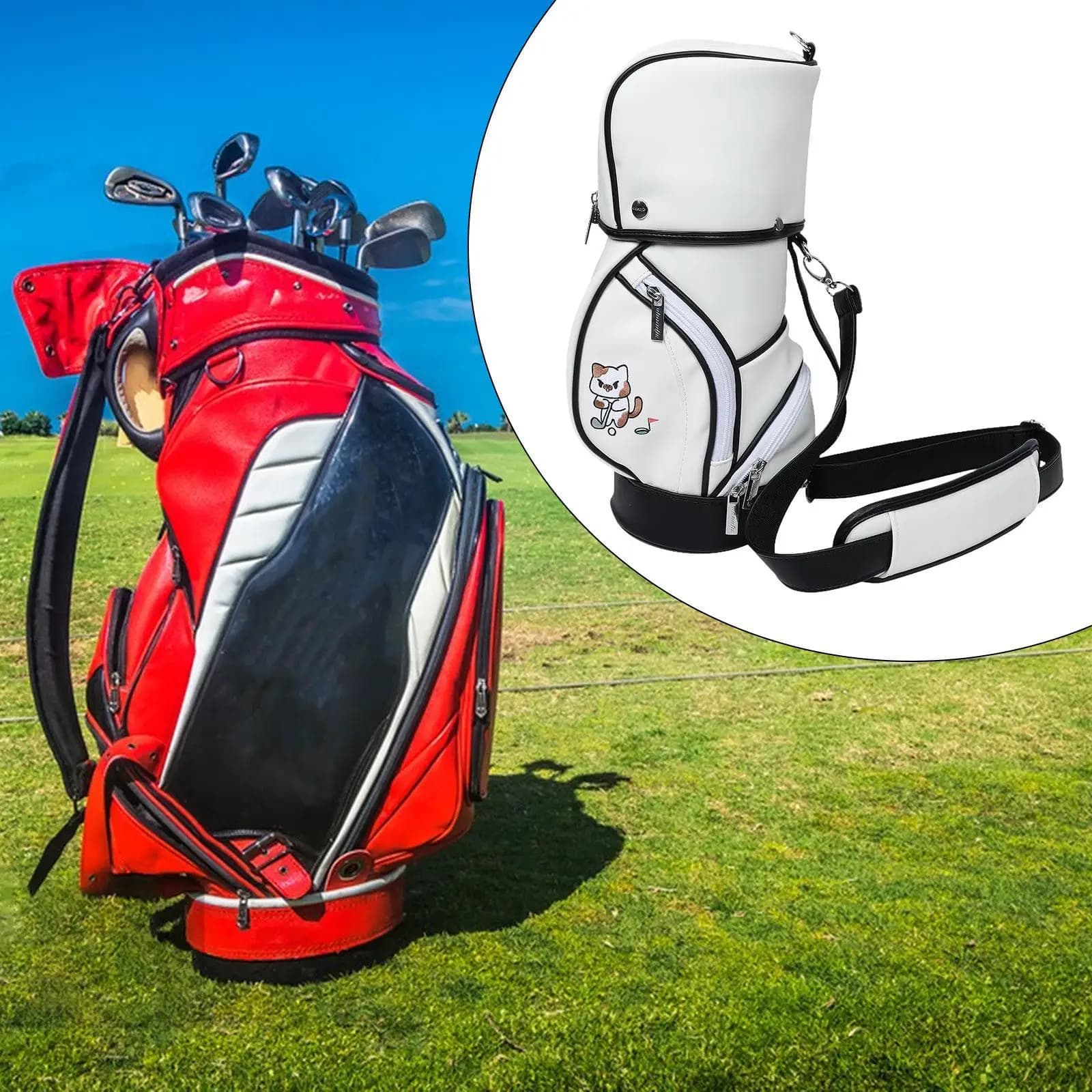 Borsa da Golf con Tracolla Staccabile, Borsa da Viaggio Portatile e Carina per Giocatori di Golf, Borsa a Spalla per Donne, per Campo Pratica e Campi da Golf