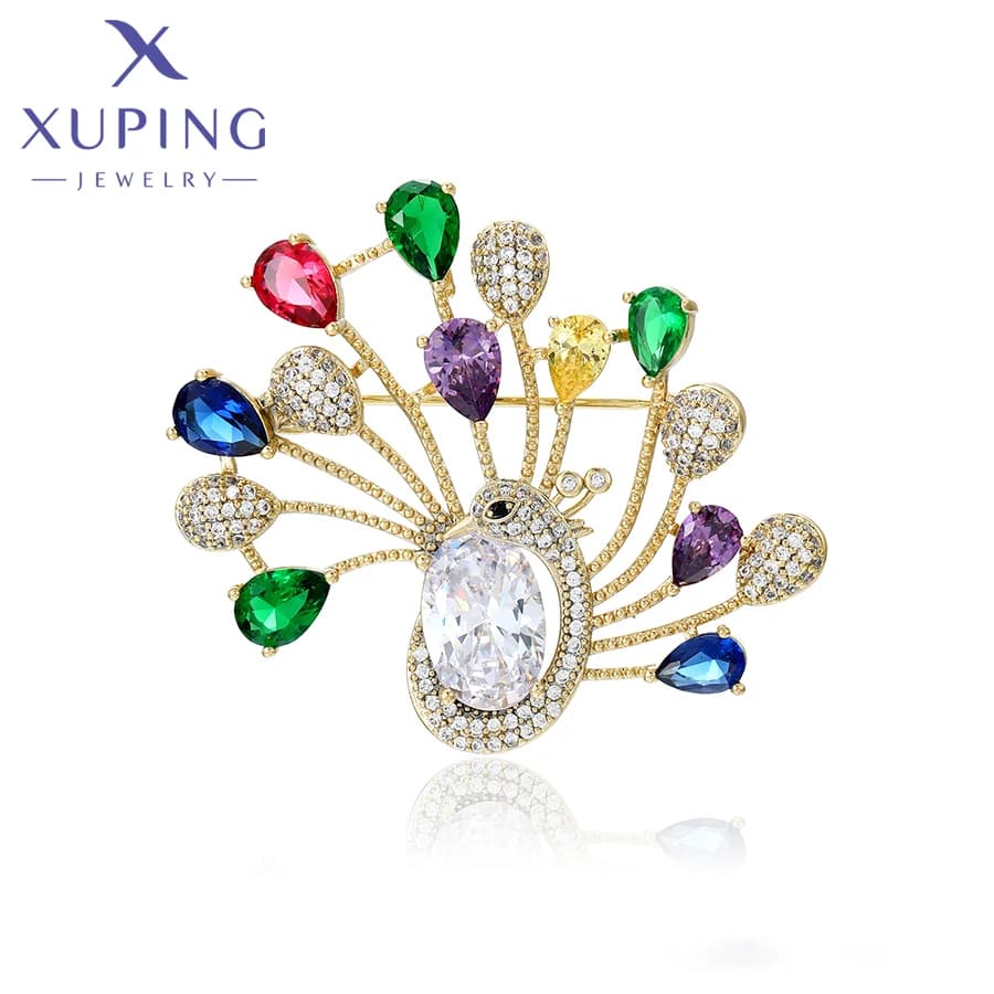 Xuping Jewelry Nuovo arrivo Rame Applicare spille a forma di animale color oro chiaro per le donne Lady Party Gift X000852427