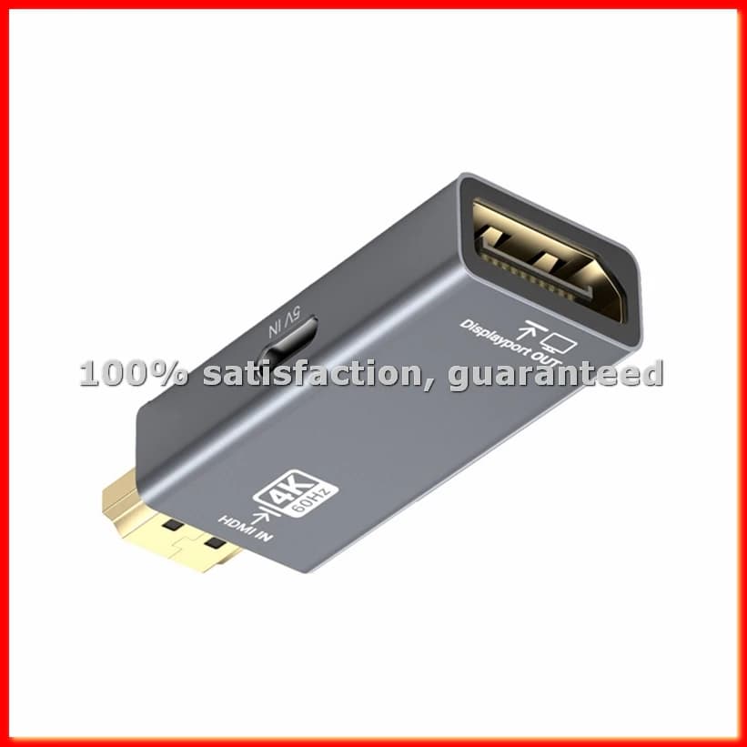 Adapter from HD to DP 4K/60Hz 2K/120Hz 1080p/165Hz - Compatible Converter for Laptop, External Monitor, Computer Display - A63M