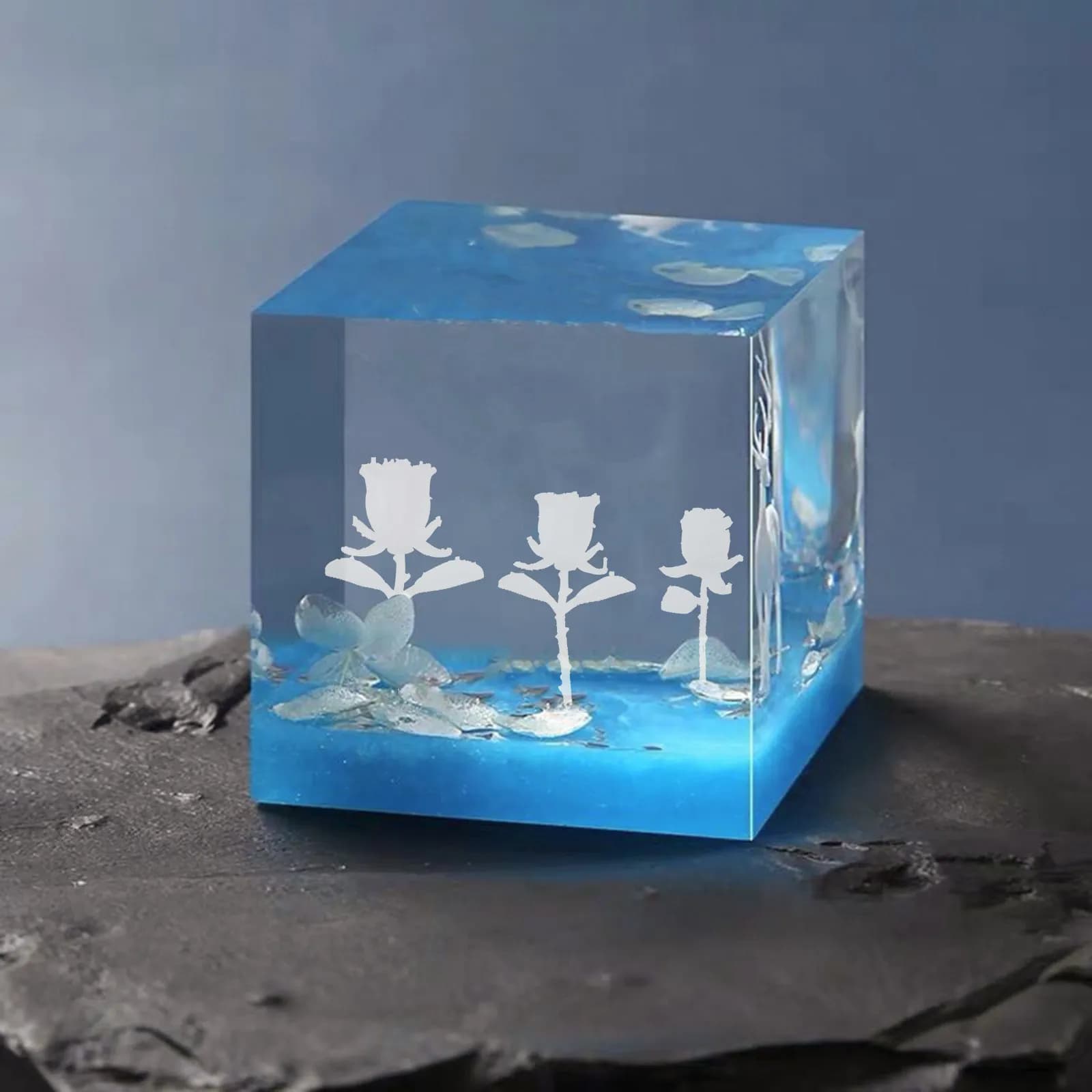 4 Set di Riempitivi in Resina a Forma di Rosa, Materiali per Riempimento in Resina Epossidica per Gioielli Fai-da-Te, Micro Paesaggi e Forniture per Artigianato in Miniatura