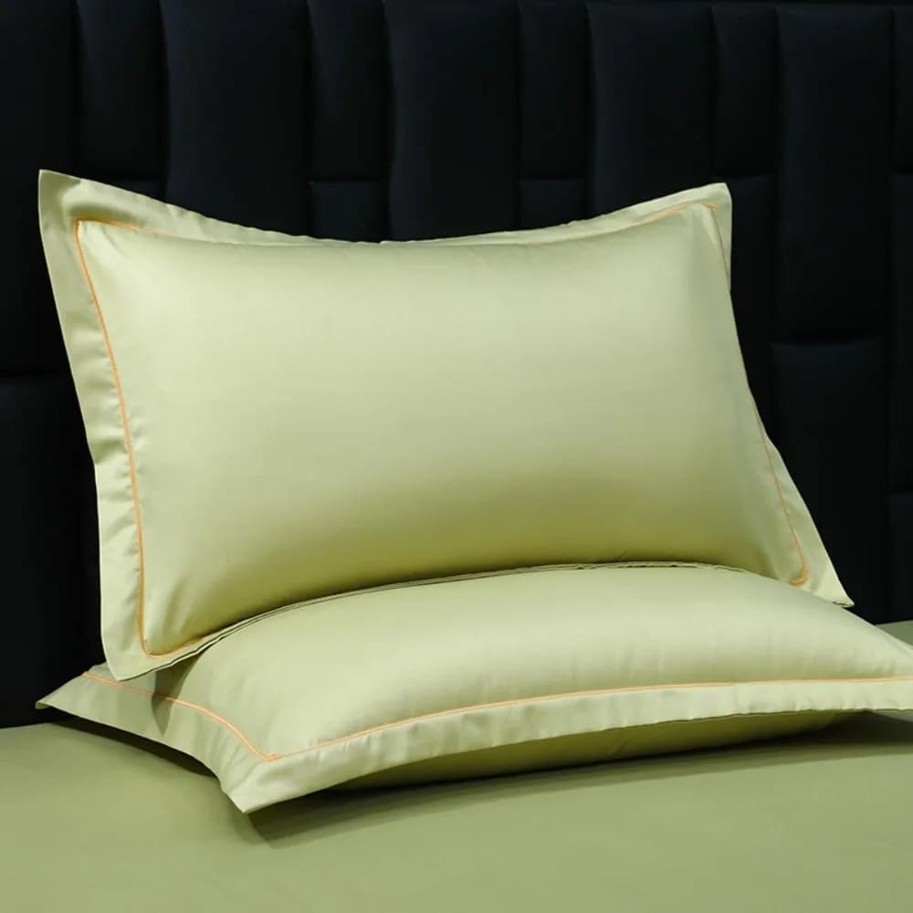 Luxury Soft Silky Pillow Covers 48x74cm Waterproof Pillowcase Wide Edge Antibacterial Pillow Core Protective Cover Travel