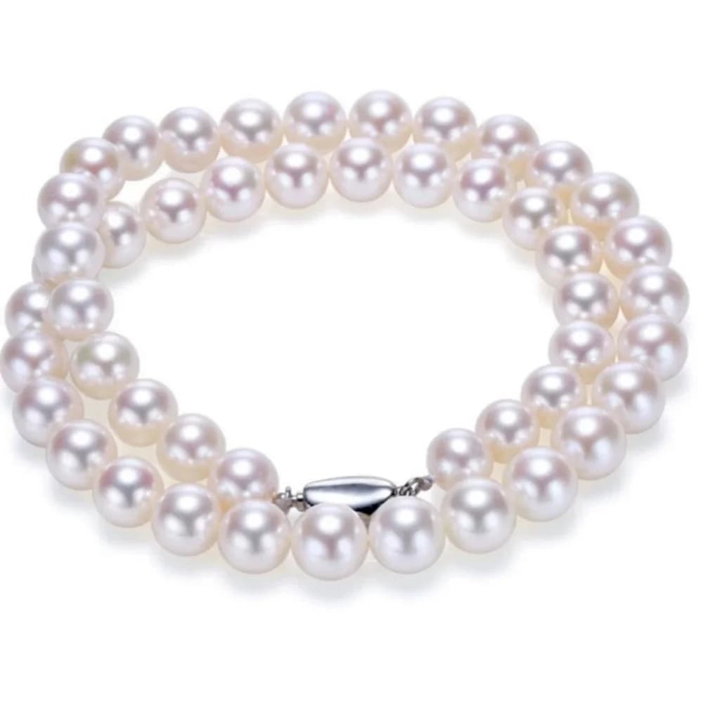 Freshwater Shell Pearl Necklace 8mm 10mm 12mm Thread Pearl Jewelry Round Pearl Necklace For Women Gift