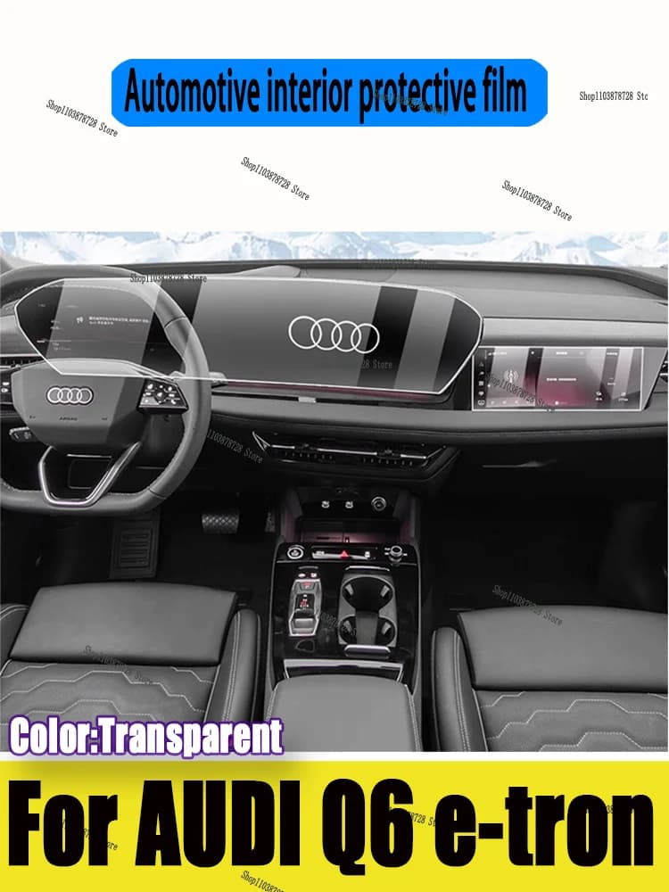 Anti-Graffio Protective Film for Navigation Screen for AUDI Q6 e-tron 2025, Car Interior Wall decal