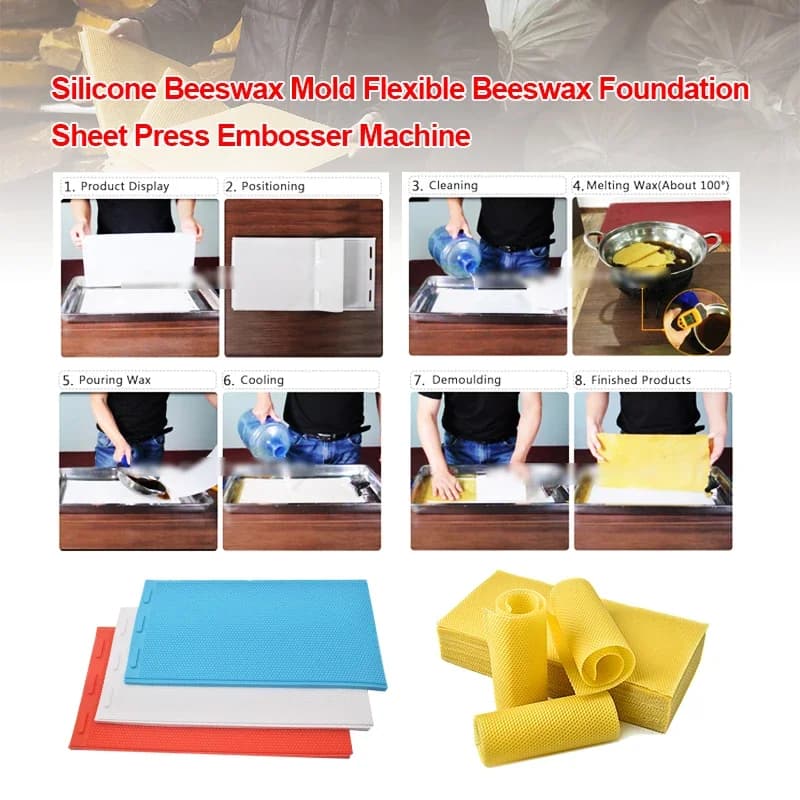 Silicone Stamp for Bee Cera Sheets in Nido d'Ape Fai da Te, Bee Craw Press, Beekeeping Tools