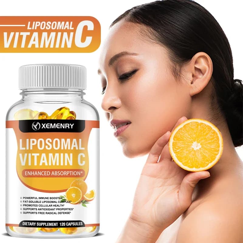Fully Natural Liposomal Vitamin C Supplement - Vitamin C Liposoluble Highly Absorbable, Collagen Booster