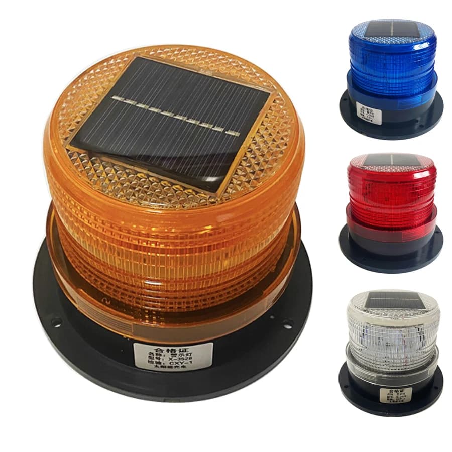 Luce di avvertimento solare a LED Sensore notturno Magnetico arancione Polizia Stroboscopico Lampada di emergenza wireless Trattore Camion Veicolo Lampeggiante