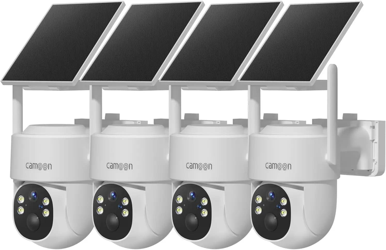 Telecamere di Sicurezza Solari Wireless 2K per Esterni, Sicurezza Domestica WiFi con Visione Notturna a Colori, Rilevamento Umano, Audio Bidirezionale