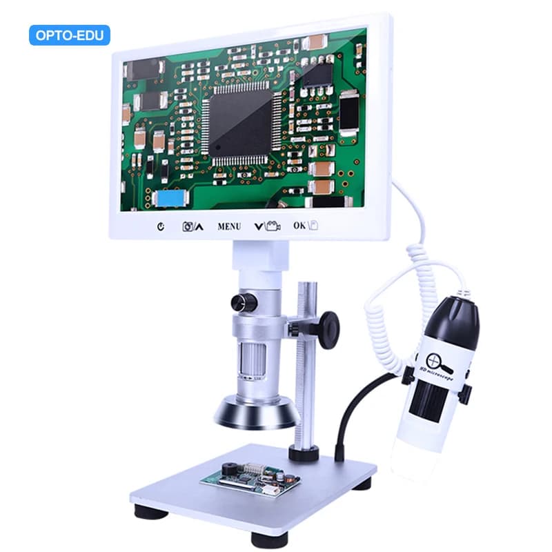 OPTO-EDU A36.5101 Microscopio digitale portatile a doppia lente USB stereo LCD da 2,0 M 7 pollici