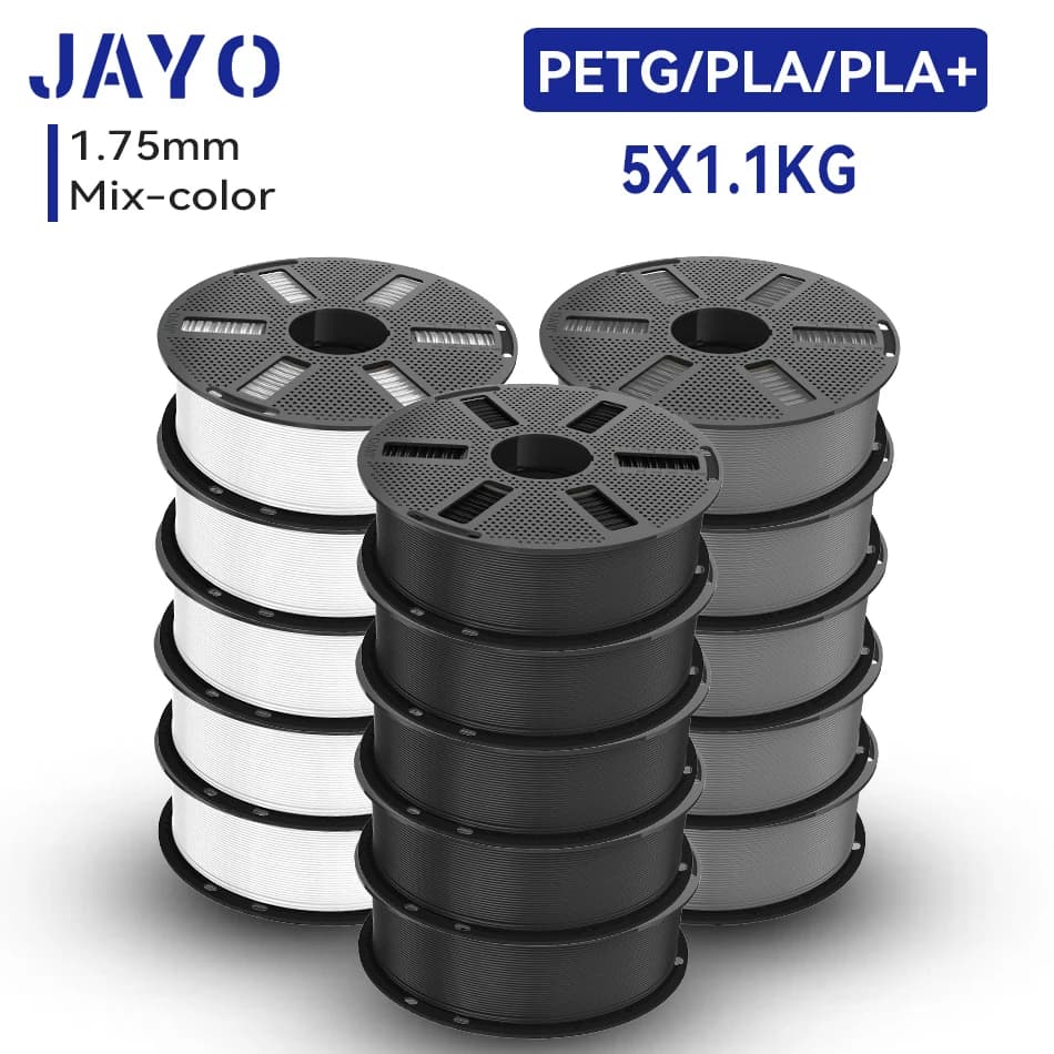 JAYO 3D PETG/PLA/PLA PLUS 1.75 mm 5.5 kg 100% non-toxic 3D printing materials for 3D printer and 3D pen