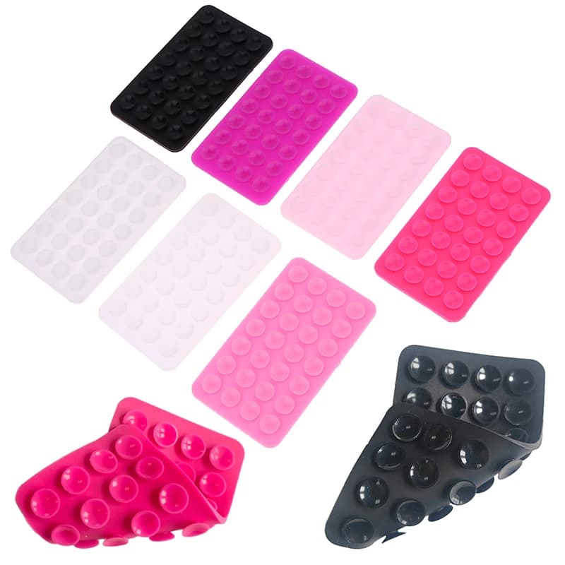 1PC Backed Adhesive Sucker Pad For Fixed Pad Double Side Silicone Suction Pad For Mobile Phone Fixture Suction Cup.