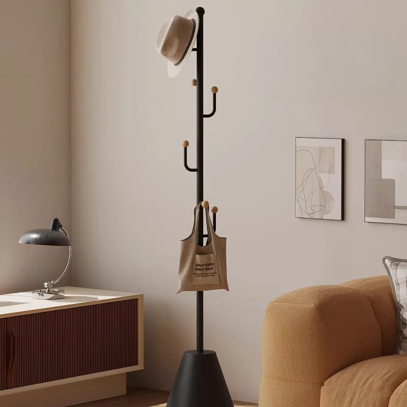 Appendiabiti da terra in ferro stile nordico con asta singola, lusso leggero, vintage, per camera da letto