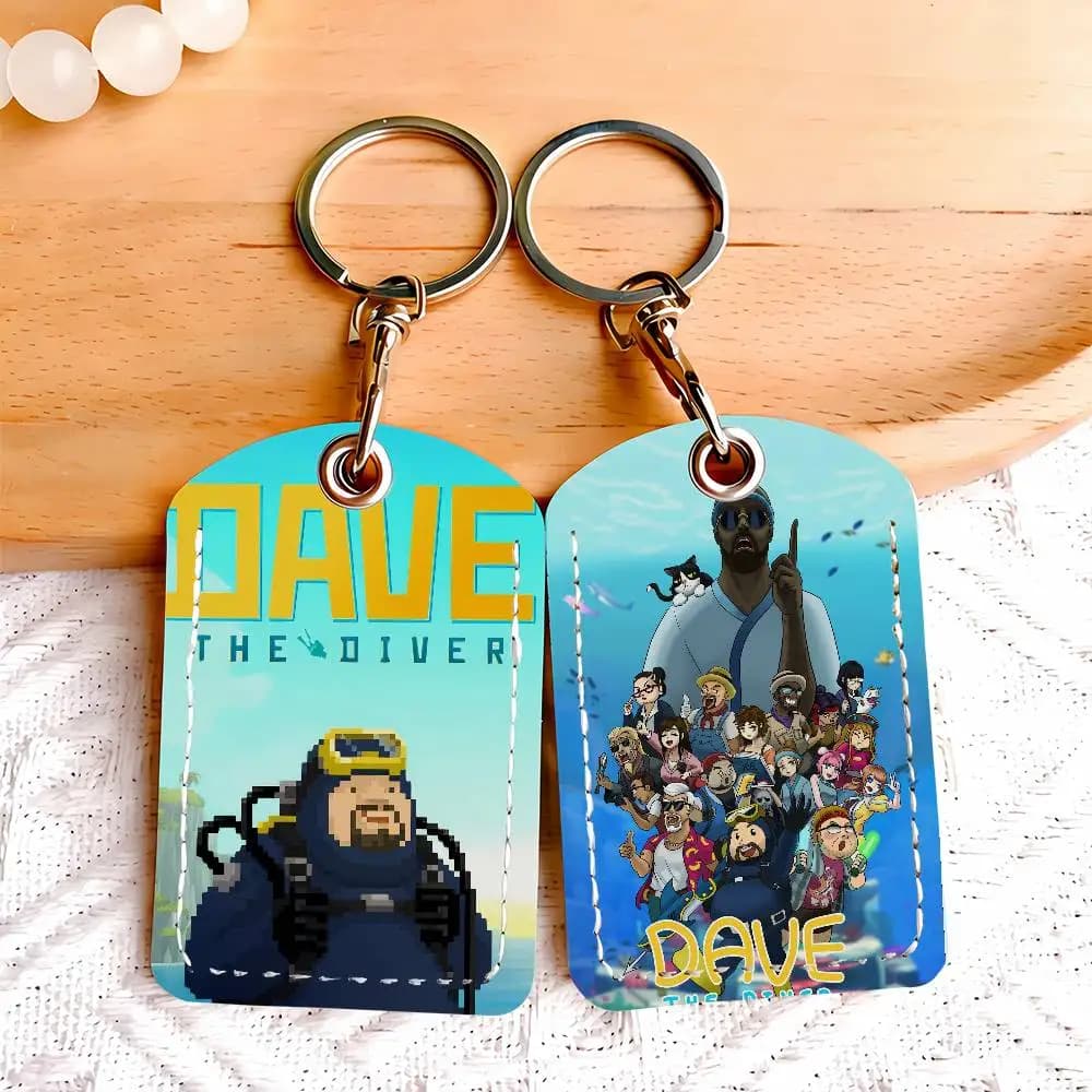 Portacarte Game Dave the Diver con portachiavi, protezione executive per carte di credito bancarie, metropolitane e autobus