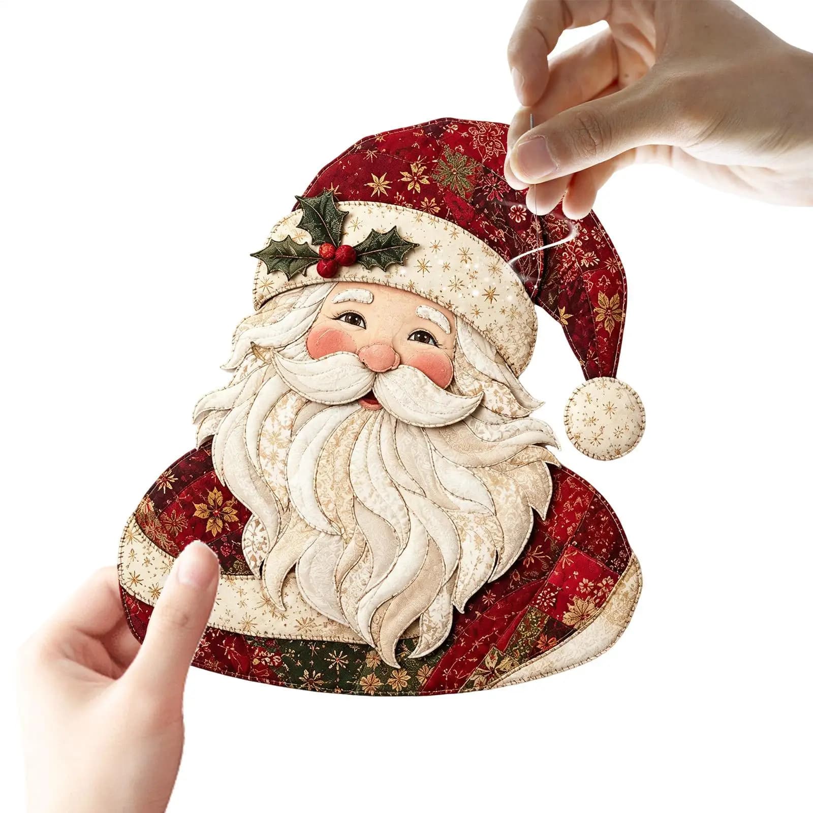 Christmas Fabric Craft Set DIY Holiday Themed Tabletop Decor Christmas Sewing Kit For Women Men Beginners Home Indoor Wall