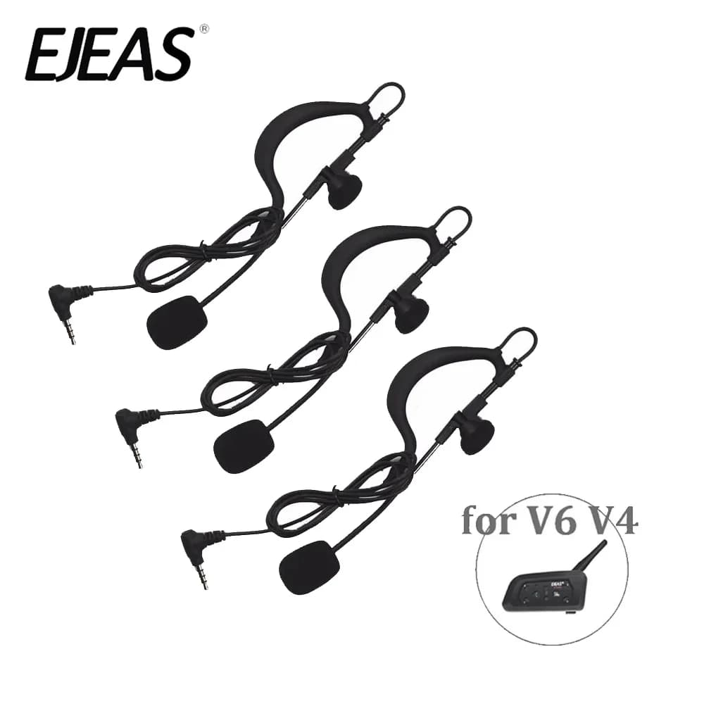 EJEAS 3.5mm Jack Full Duplex Walkie Talkie Accessori Allenatore arbitro di calcio Adatto per V6C PRO V4C FBIM Arbitro Auricolare