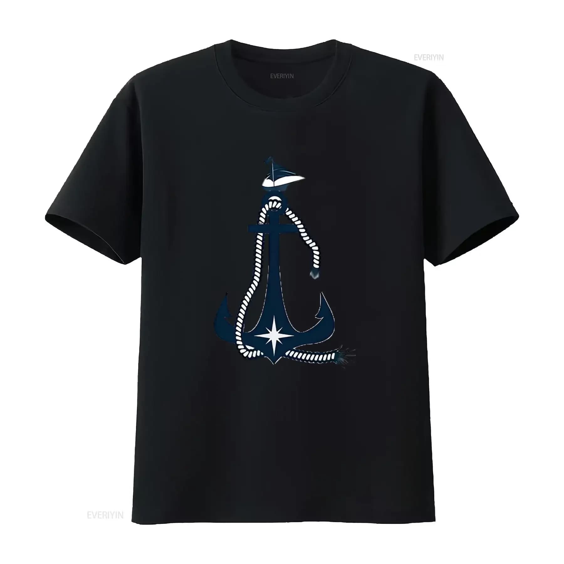 T-shirt da donna con scollo tondo ANCHOR BOAT, bianca, vintage, lavata, elegante, morbida, casual, per l'uso quotidiano, abiti firmati unisex