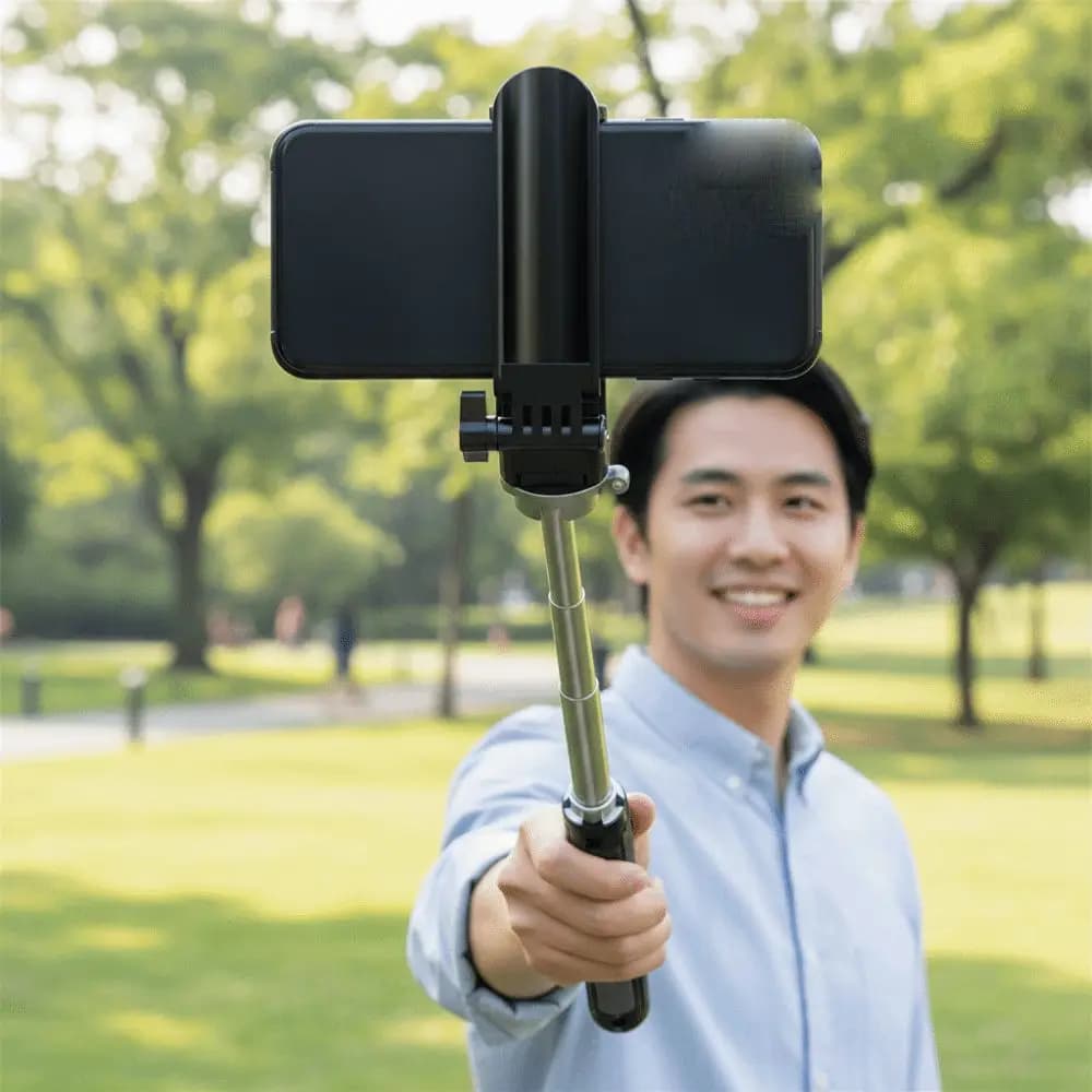 Bastone selfie telescopico portatile portatile Bastone di prolunga regolabile Bastone selfie Bluetooth estensibile leggero