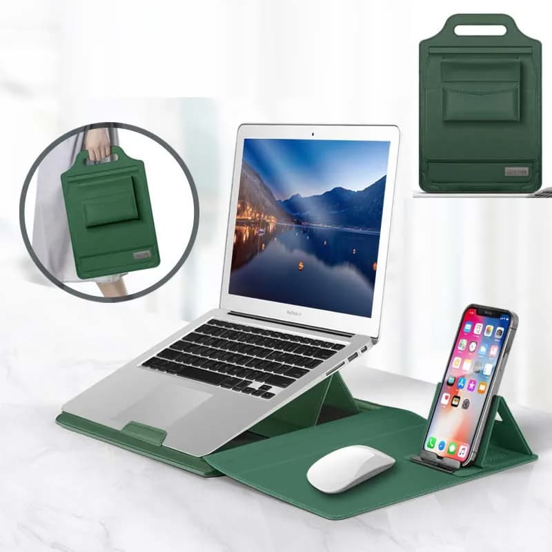 for Blackview AceBook 8 Pro 5 6 15.6-16inch Laptop Sleeve Foldable Stand Mouse Pad Phone Holder Charger Mouse Pouch Bag Case
