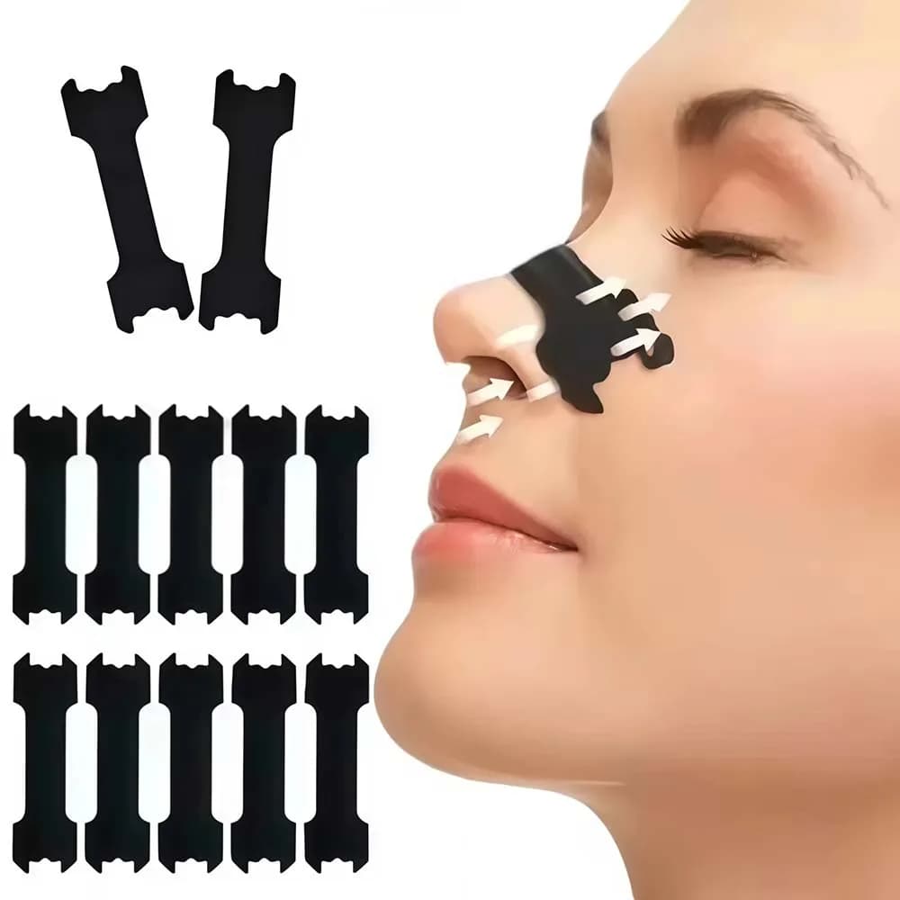 30PCS Black Nose Strips Extra Strength Nasal Strips Better Sleeping Non-Invasive Anti Snoring Strips for Adult and Child
