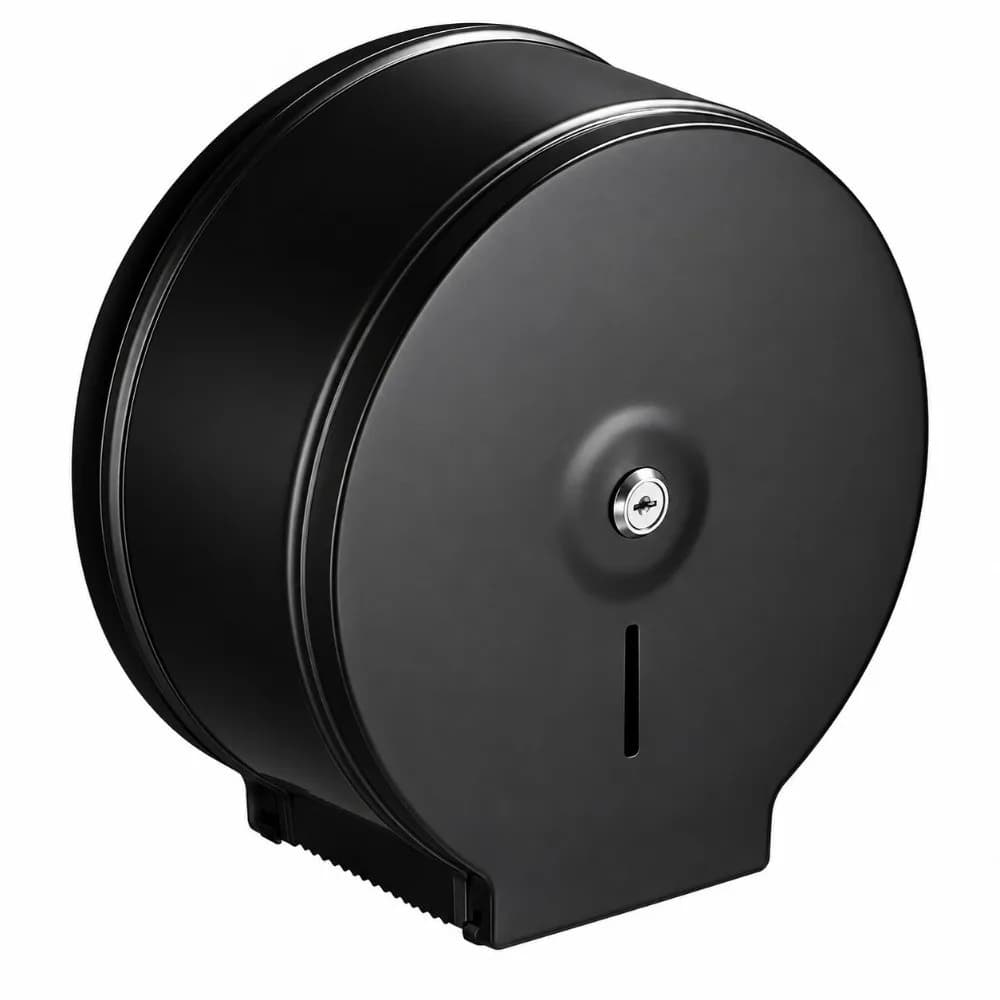 Stainless Steel Toilet Paper Dispenser Brushed Finish 9 Inch Roll Toilet Paper Holder Lockable With Key Industrial Grade