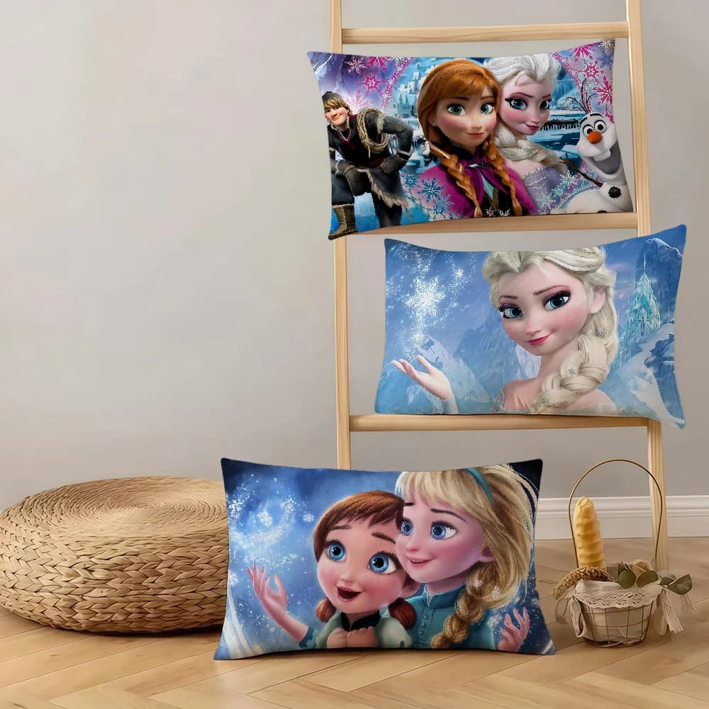 Fodera per cuscino rettangolare con motivo cartone animato F-Frozen-ES DSN, prodotto di successo, comoda e calda, ideale come regalo per feste.