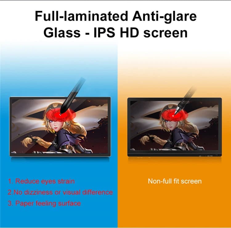 Display per Tavoletta Grafica IPS da 21,5 Pollici 1920x1080, 8192 Livelli di Pressione, 120% sRGB, USB-C, 5080 LPI, per Arte e Design Digitale