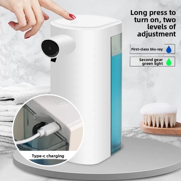 Dispenser di sapone con sensore intelligente Ricarica USB Macchina disinfettante per le mani in schiuma automatica antibatterica Pulizia domestica