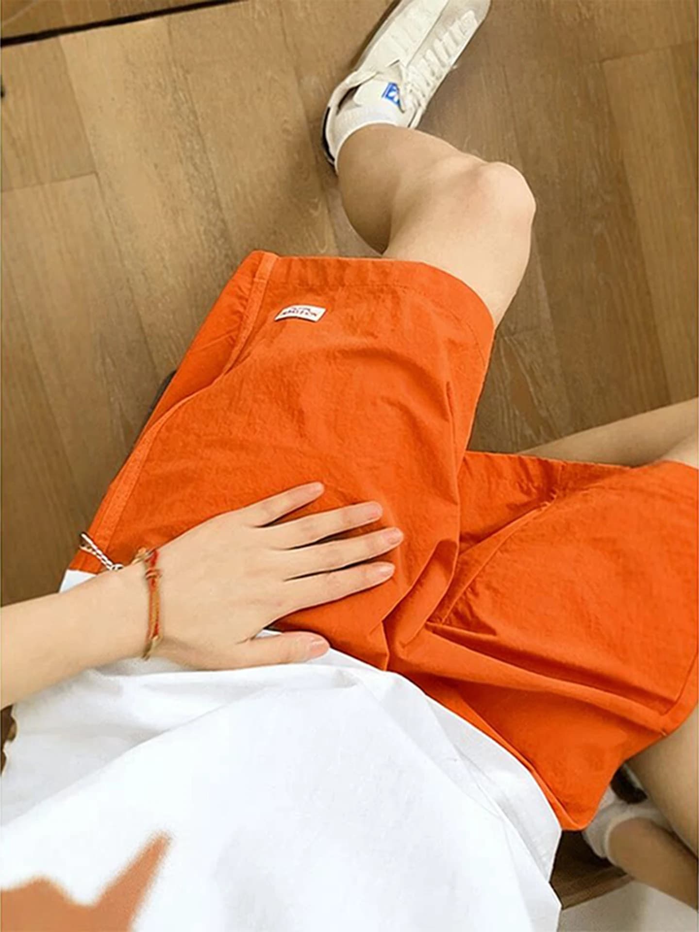 Pantaloncini da corsa Dopamine Orange ad asciugatura rapida UPF50 Pantaloni sportivi estivi sottili da spiaggia Pantaloncini unisex in nylon leggeri e traspiranti
