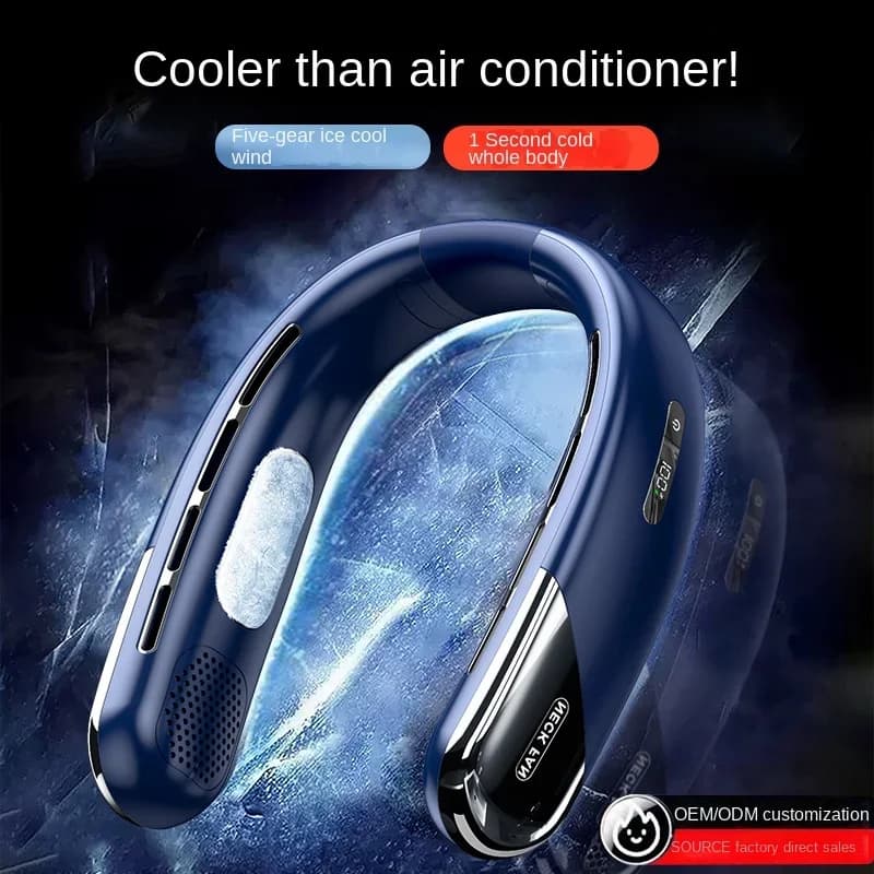 Ventilatore da collo portatile da 10000mAh Mini ventola da collo silenziosa senza lama USB ricaricabile 3 velocità ventole di raffreddamento del collo elettriche senza fili Mute