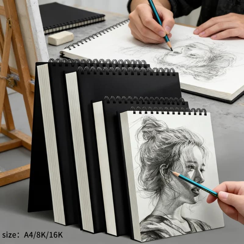 1 pack of 30 sketchbooks, three sizes, top spiral bound sketch pad, art sketchbook, art paper for art painting and writing