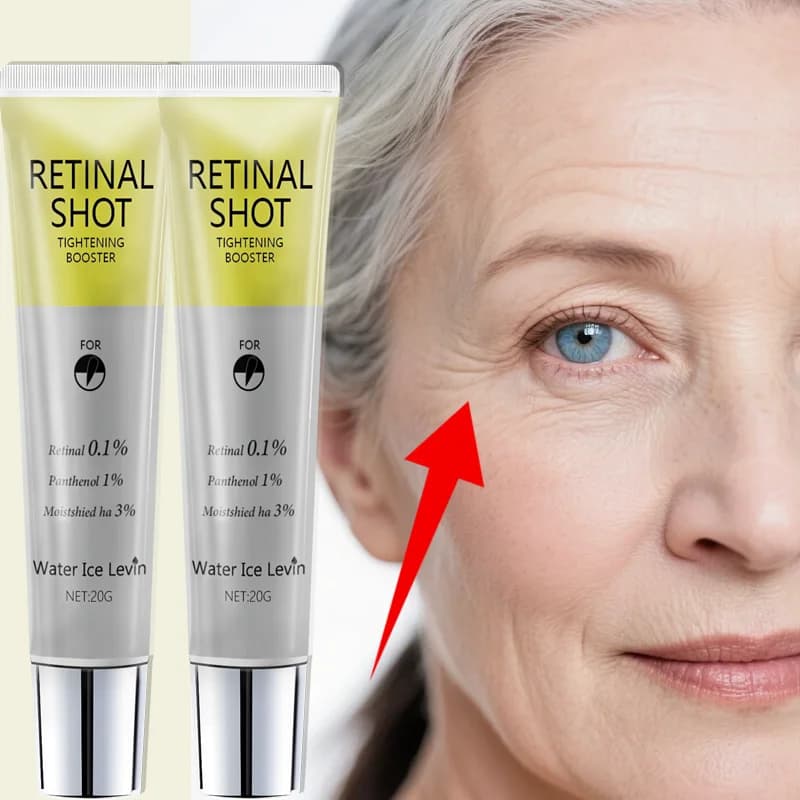 Siero Intensivo Retinale 0.1% con Pantenolo 1% e Acido Ialuronico 3% per Levigare e Rassodare il Contorno Occhi Trattamento per Rughe e Linee Sottili. 20g.