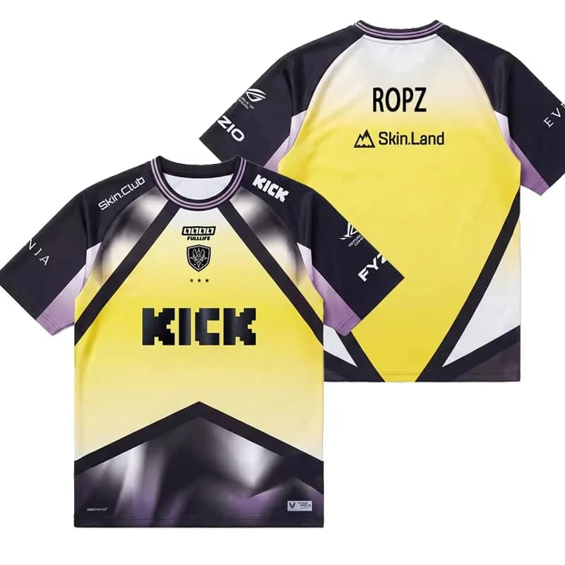 2026 Team Vitality Men T-shirts Summer Valorant CS Gaming 3D Print Jersey Male Esport Club Training Uniform Tees Kids