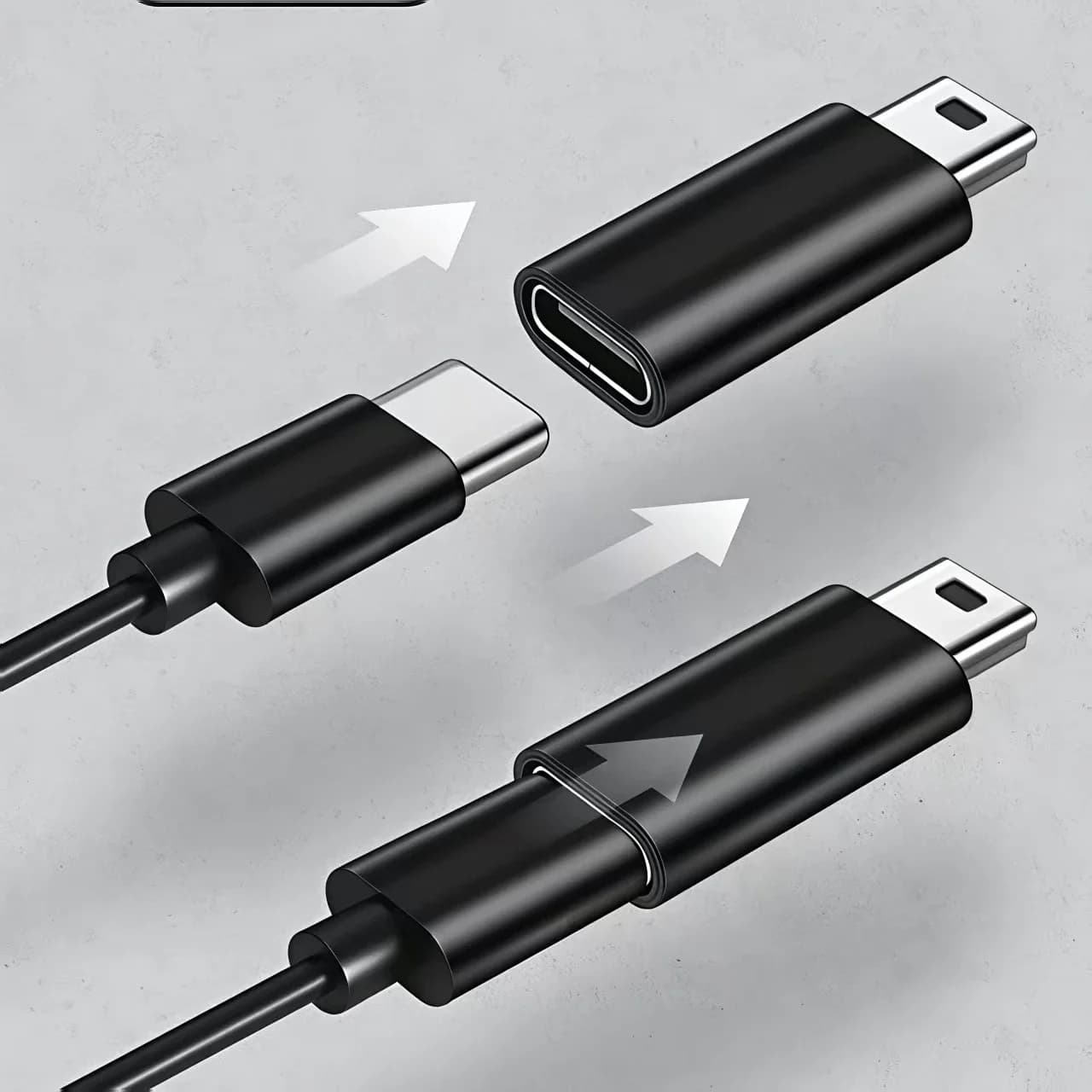 Type C to Mini USB Adapter USB C Female to Mini USB Male Converter for GoPro Hero 3 MP3 Player Dash Cam Camera Sync Charge