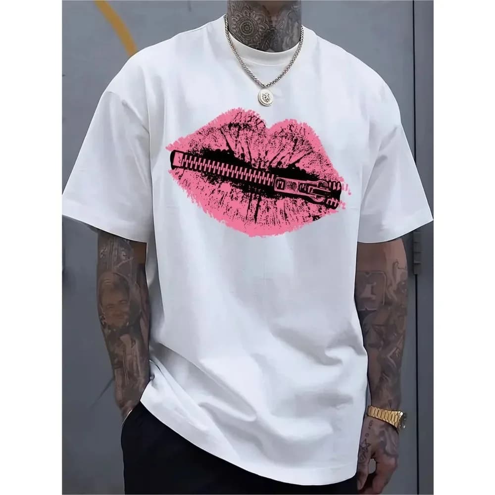 Camicia sportiva casual da uomo a maniche corte, motivo stampato 2D alla moda, elastica e comoda, adatta per sport, viaggi.