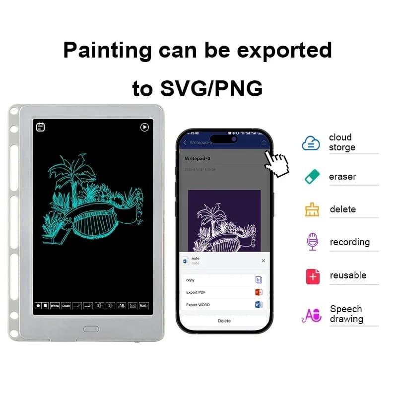 Tavolo da disegno a mano intelligente Ai collegato al telefono cellulare Tavolo da disegno elettronico per scrittura a mano