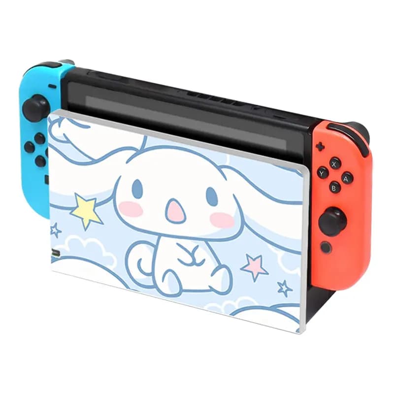 Cover protettiva frontale per Nintendo Switch OLED TV Dock Station, custodia decorativa di ricambio con motivo cane cartone animato