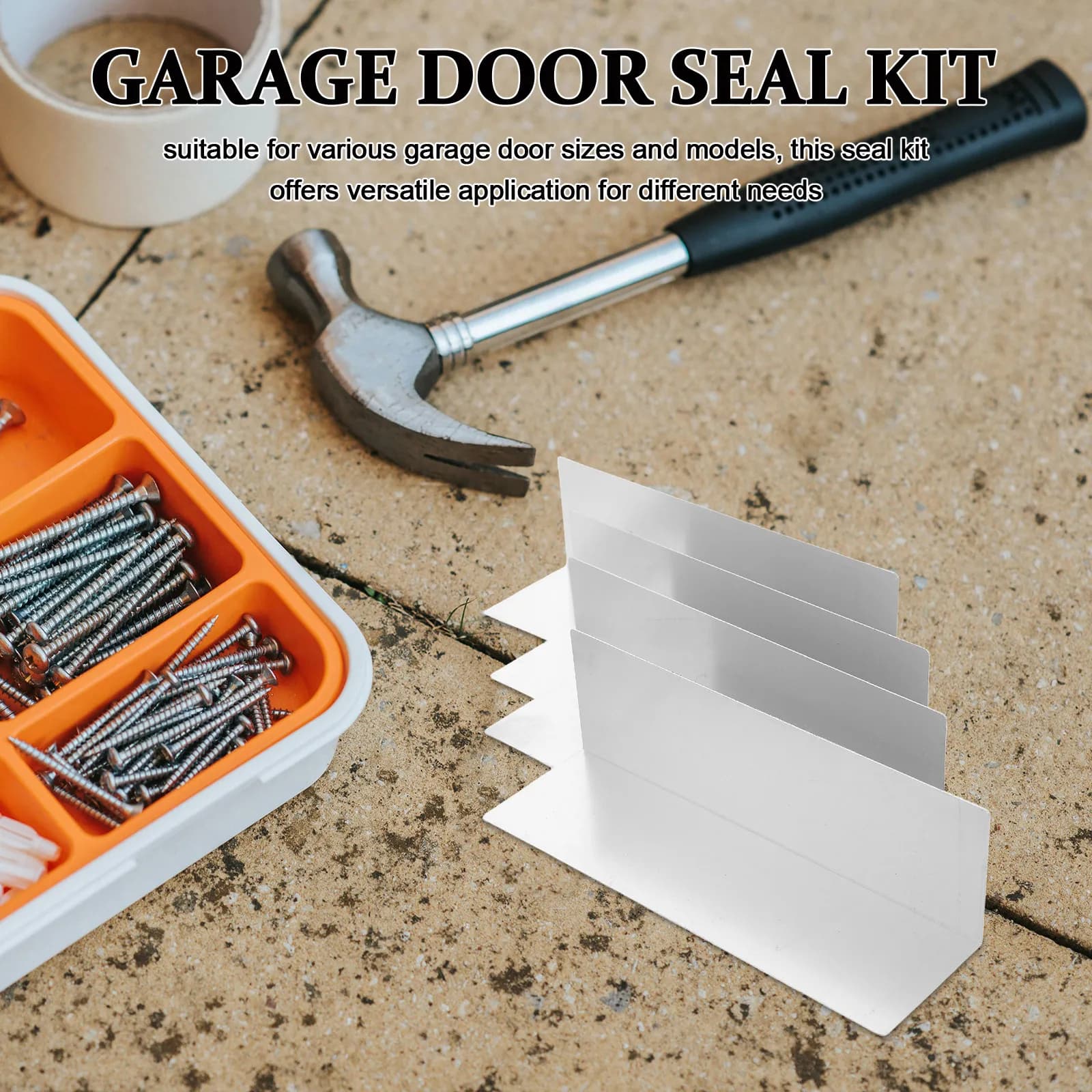 Kit di 4 Guarnizioni per Porta del Garage in Alluminio, Impermeabilizzanti, Universali, Isolanti, Resistenti, per Soglie del Garage